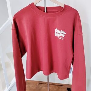 Old Navy Active Red Dynamic Fleece Top